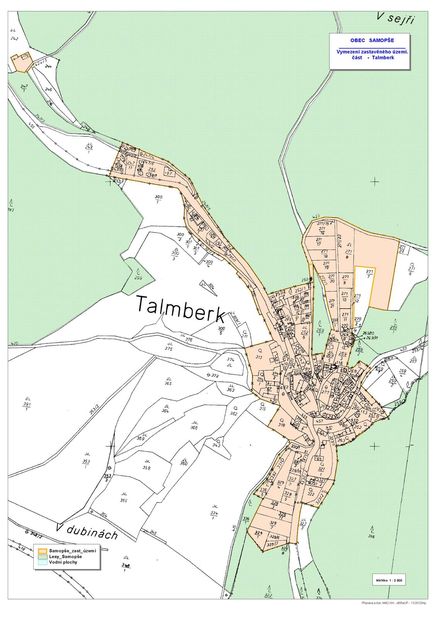 zastavěné území Talmberk